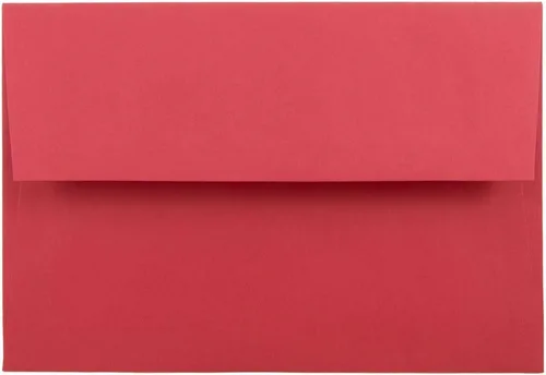 Miniatura 11 de JAM PAPER Sobres de invitación de colores A7 - 5 1/4 x 7 1/4 - Rojo Reciclado - Paquete de 50 (Pack of 50)