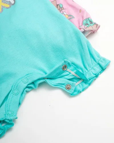 Miniatura 6 de STAR WARS Paquete de 2 pantalones cortos de manga con volantes para bebé, paquete de 2 unidades - Baby Yoda Baby Body - Ropa para niñas
