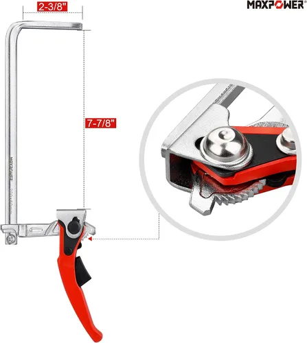 Miniatura 2 de MAXPOWER Abrazadera de mesa de trinquete, abrazadera de liberación rápida para MFT y sistema de riel guía, abrazadera de barra con capacidad de 7