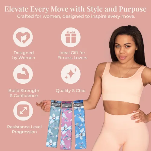 Miniatura 3 de Fabric Resistance Bands for Women – Non-Slip Fitness Tool for Glutes, Legs & Full-Body Training – Ideal for Toning & Recovery – Includes Workout