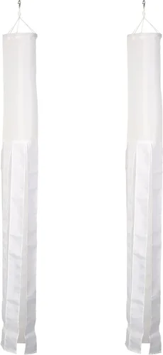 Miniatura 7 de Black Flag WindSock - Paquete de 2 calcetines de viento a rayas para patio y bandera de jardín, 60 pulgadas