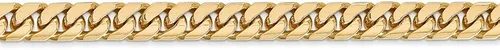 Miniatura 2 de Collar de cadena cubana de oro amarillo de 14 quilates de 0.197in, con cierre seguro de mosquetón, Metal