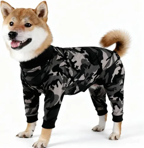 Miniatura 10 de Mono de Cirugía de Recuperación para Perros, Camisa de Recuperación para Perros de Tamaño Mediano a Grande, para Heridas Abdominales o Enfermedades