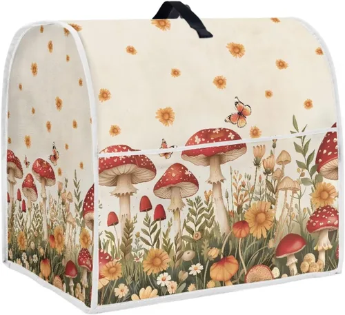 Miniatura 18 de Cubierta de batidora de pie de Navidad de 4.5 a 5 cuartos de galón, cubierta de mezclador retro, lavable, antimanchas, para cocina, piezas