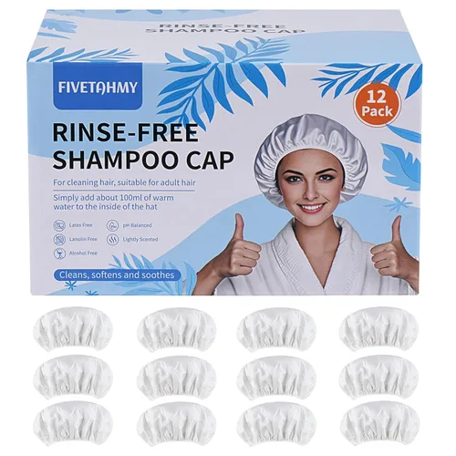 Miniatura 7 de Paquete de 6 tapas de champú, sin enjuague sin agua, para pacientes postrados en cama, ancianos y personas postoperatorias, adecuadas