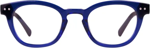 Miniatura 18 de eyebobs - Waylaid Gafas de lectura tradicionales y azules de primera calidad Marco redondo para caras promedio
