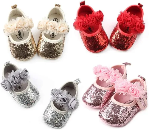 Miniatura 2 de KIDSUN Zapatos Mary Jane para bebés y niñas, suela de goma antideslizante, zapatillas de ballet para vestido de princesa, zapatos de boda, zapatos