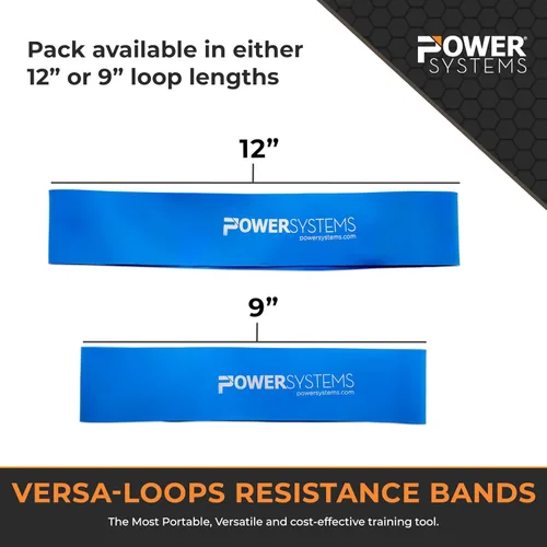 Miniatura 4 de Power Systems Versa Loops Commercial Grade Resistance Bands 10 Pack Color Coded Exercise Loop Bands for Strength Training Physical Therapy Home Gym
