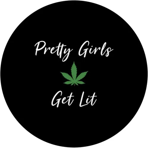 Miniatura 3 de Pretty Girls Get Lit Cute 420, Cute Weed - PopSockets Grip and Stand for Phones and Tablets