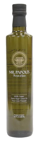 Mr. Papou's Auténtico aceite de oliva virgen extra griego, rico en polifenoles, primer prensado en frío, propiedad familiar, región única, favorito