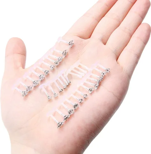 Miniatura 6 de Lcolyoli 32 aretes de cartílago tragus de hélice hacia adelante, 0.63 onzas, piercing para el labio Monroe, piercing para el cuerpo, joyería