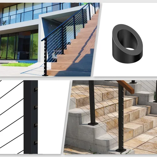 Miniatura 7 de Dawn Railing Arandela biselada de ángulo de 33 grados de 3/8 pulgada 10mm, paquete de 20 T316 arandelas angulares de acero inoxidable para kit