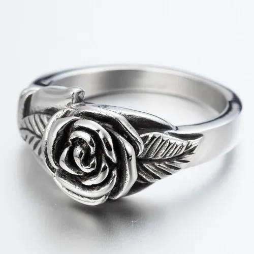 Miniatura 2 de Jude Jewelers Anillo retro vintage de acero inoxidable para fiesta de cóctel