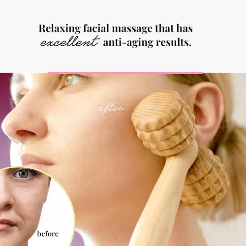 Miniatura 8 de tuuli Accesorios - Rodillo de masaje en forma de T, rodillo corporal y facial, masajeador facial multifuncional, ayuda a aliviar la tensión muscular