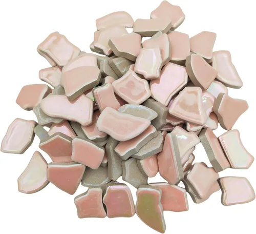 Miniatura 22 de Azulejos de mosaico de cerámica irregulares de 0.78 a 1.57 pulgadas, piezas de mosaico de 1.1 libras, piedras para decoración del hogar, platos