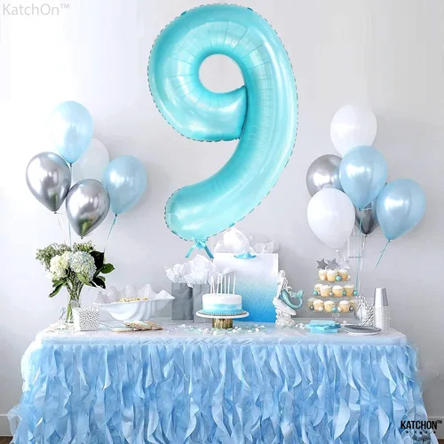 Miniatura 164 de KatchOn, Globo grande azul número 2 de 40 pulgadas Decoraciones de cumpleaños de Baby Shark para niño de 2 años Globo azul número 2 Globo