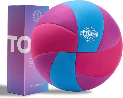MOTOMY™ Pelota de voleibol suave, pelota de entrenamiento interior sin dolor para niños y jóvenes, superficie extrasuave con rebote realista, pelota