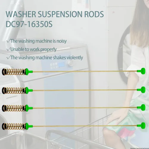 Miniatura 3 de Varillas de suspensión de la lavadora DC97-16350S compatibles con la lavadora de Samsung DC97-16350T DC97-16350K DC97-16350R Reemplazo OEM