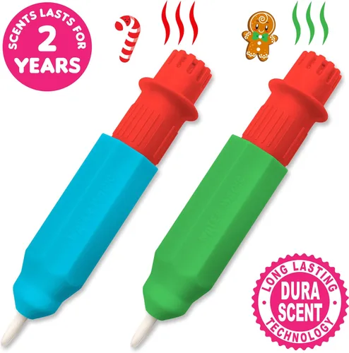 Miniatura 3 de Scentco Holiday Water Magic (2 Pack - Candy Cane & Gingerbread) - Libros de actividad reutilizables con revelación de agua gourmet patentados