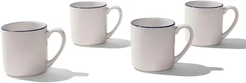 Miniatura 8 de Made In Utensilios de cocina – Juego de 4 tazas de café – 12 oz – Blanco – Porcelana – Fabricado en Inglaterra – Apto para lavavajillas y microondas
