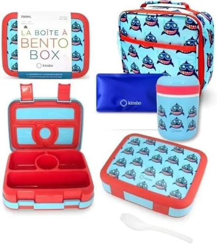 Miniatura 13 de Caja Bento con Térmico, Tarro de Comida de Acero Inoxidable para Comida Caliente-Fría o Sopa, Bolsa de Almuerzo Aislada y Set de Paquete de Hielo