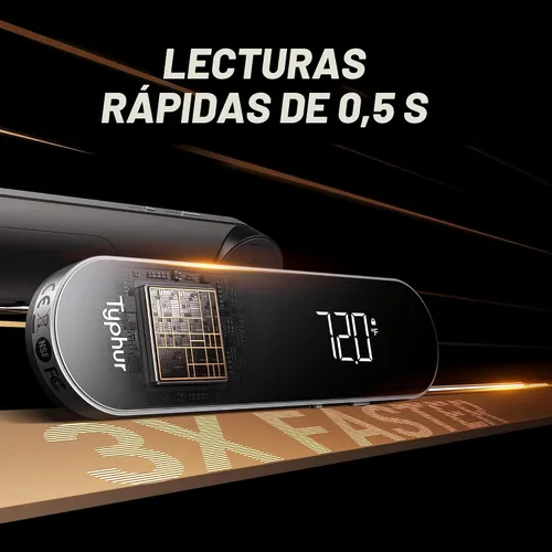 Miniatura 3 de Typhur InstaProbe Core - Termómetro digital para carne de lectura instantánea de 0.5 segundos, con pantalla legible a la luz del sol para cocinar