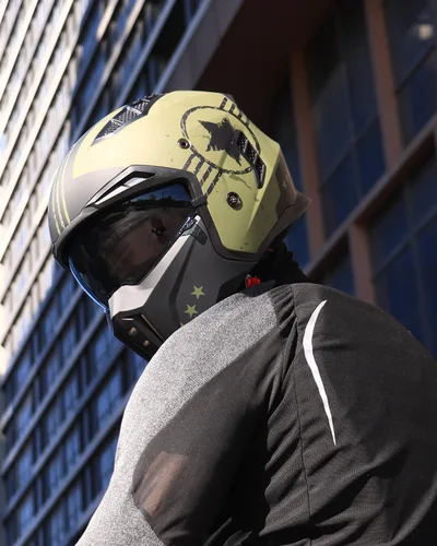 Miniatura 7 de ILM Medio casco de motocicleta de cara abierta 3/4 para hombres y mujeres, casco retro vintage con visera para ciclomotor, ATV, crucero, scooter