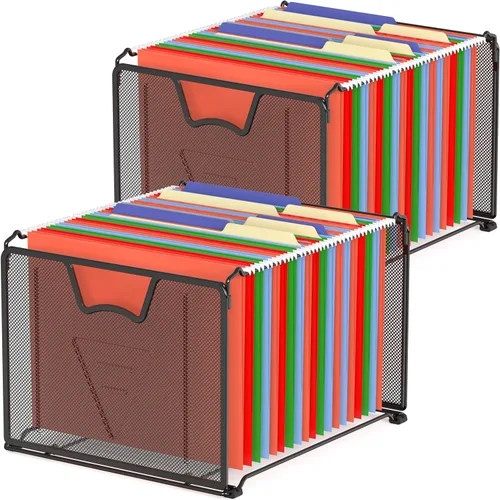 Miniatura 8 de Organizador de malla para archivos colgante de SimpleHouseware, color negro