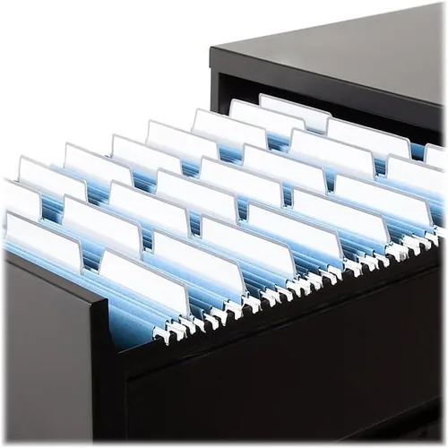 Miniatura 4 de Smead Carpeta colgante con ProTab borrable, pestañas borrables de corte 1/3, posición ajustable, tamaño carta, azul, 20 por caja, borrador incluido