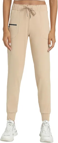Haowind - Pantalones deportivos para mujer con bolsillos y cintura elástica, cómodos pantalones de deportivos de descanso para deportes, gimnasio,