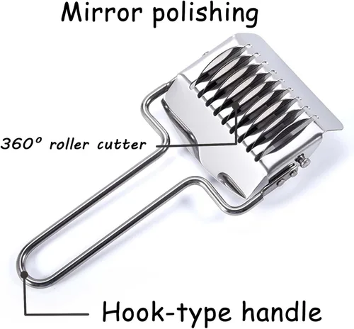 Miniatura 6 de Cortador de fideos de pasta de acero inoxidable para hacer espaguetis para hacer fideos, rodillo, cortador de masa, triturador, herramienta de cocina