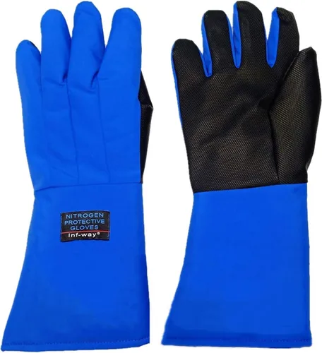 Miniatura 11 de Inf-way Guantes criogénicos de baja temperatura LN2 guantes protectores de nitrógeno líquido de almacenamiento en frío Guantes de seguridad