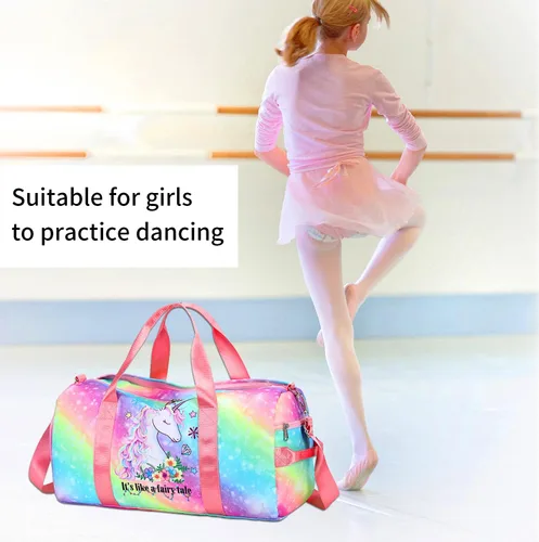 Miniatura 5 de BTOOP Bolsa de viaje para niñas niños gimnasio deportes mujer entrenamiento viaje bolsa de semana con compartimento para zapatos y bolsillo mojado
