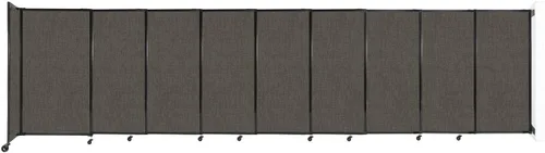 Miniatura 93 de Divisor de habitación de pared recta deslizante montado en la pared Anchos ajustables Ruedas de bloqueo Separador de habitación Paneles