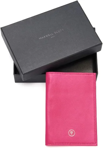 Miniatura 6 de Maxwell Scott - Funda para pasaporte de piel de lujo, diseño de napa de Prato, hecho a mano en Italia, Rosado, Cartera de viaje