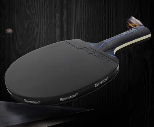 Miniatura 7 de Senston Paletas de ping pong, juego de 2 raquetas de tenis de mesa prémium con 3 pelotas de ping pong para jugar en interiores y exteriores Negro