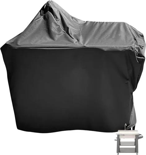 Miniatura 19 de Cubierta de mesa de preparación para mesa de carrito de comedor móvil, 38 pulgadas de alto, cubierta de carrito de barbacoa, cubierta de carrito