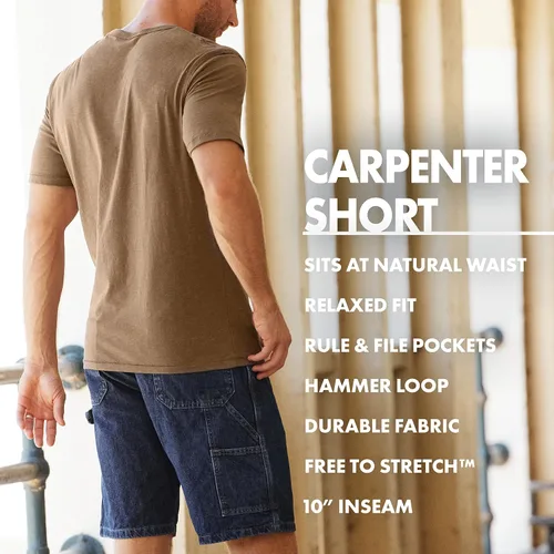 Miniatura 4 de Wrangler Authentics Pantalón corto de carpintero de ajuste holgado para hombre