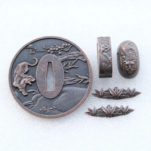 Miniatura 15 de Espada samurái japonesa KOSHIRAE – TSUBA FUCHI KASHIRA MENUKI 68-100
