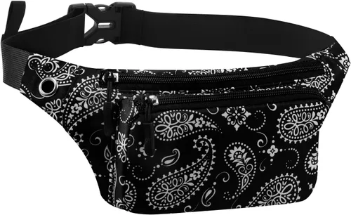 Miniatura 18 de Kamo Fanny Pack, Riñonera Mochila Impermeable Durable Poliéster Pequeño para el aire libre Ligero bolsa cruzada, bolso de día para Mujeres Hombres