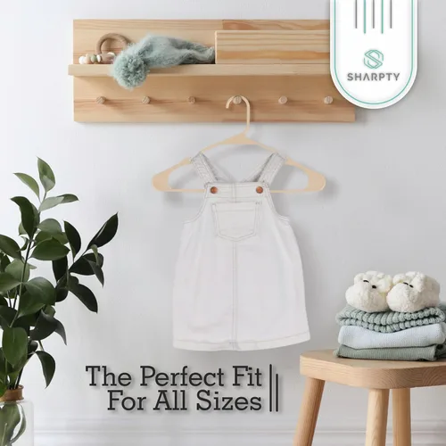 Miniatura 6 de Sharpty Perchas de Plástico Perchas para Ropa para Ropa, Armario, Abrigos y Camisas - Con Muescas, Duraderas, Gruesas, Resistentes y que Ahorran Azul