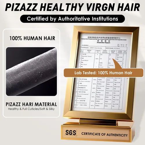 Miniatura 6 de Pizazz Pelucas de cabello natural con encaje frontal color rubio miel, pelucas de cabello humano predepiladas con línea de cabello natural 13x4