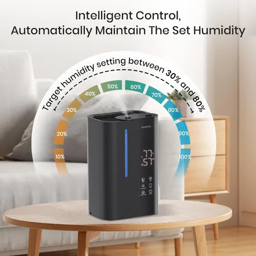 Miniatura 2 de OGACFO Humidificadores de niebla fría de 5 litros para dormitorio, habitación grande, humidificador de aire inteligente ultrasónico de llenado