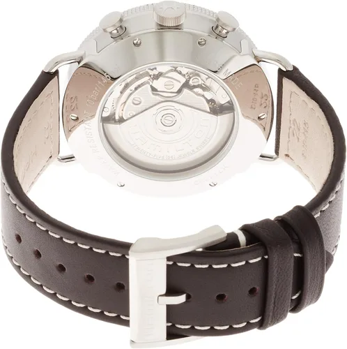 Miniatura 2 de Hamilton H77706553 Reloj automático suizo marrón para hombre con pantalla analógica, Tono-plateado, Cronógrafo
