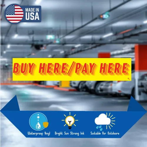 Miniatura 3 de Versa-Tags BHPH Buy Here Pay Here - Calcomanías para parabrisas, paquete de 12 calcomanías publicitarias para concesionarios Compra aquí Paga Aquí
