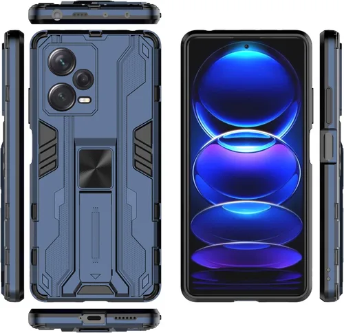 Pzwoxukhov Funda para Xiaomi Redmi Note 12 Pro+ 5G/Note 12 Pro Plus, funda protectora para teléfono con función de atracción magnética, color azul