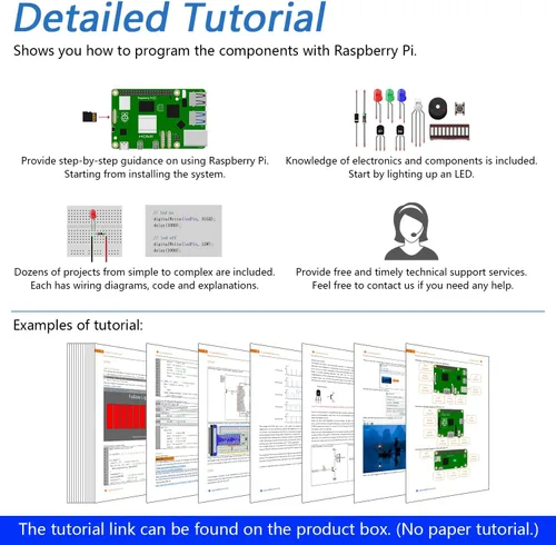 Miniatura 3 de Freenove Kit de inicio completo para Raspberry Pi 5 4 B 3 B+ 500 Zero 2 W, tutorial de 1170 páginas, código de procesamiento de arañazos Java Python