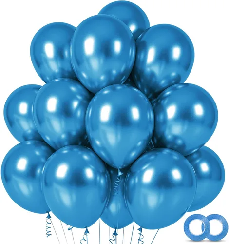 Miniatura 27 de ASIYUHY 100 globos de fiesta de colores surtidos de 12 pulgadas, globos arcoíris con cinta de 65 pies, globos coloridos de látex grueso, globos
