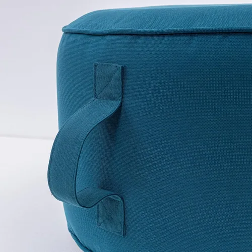 Miniatura 6 de QILLOWAY Otomana inflable para exteriores para patio, puf redondo impermeable, reposapiés inflable, reposapiés al aire libre para piscina, jardín