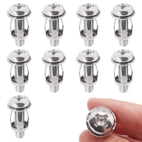 Miniatura 14 de Anclajes de Pared Huecos con Tornillos de Servicio Pesado, Pernos Molly de Acero al Carbono Galvanizado en Zinc Anclajes de Pared para Paneles